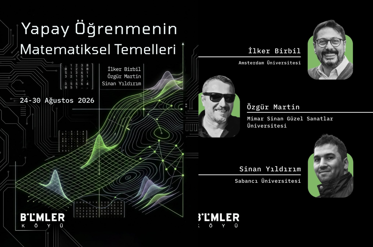Gelecek Yaz: Yapay Öğrenmenin Matematiksel Temelleri