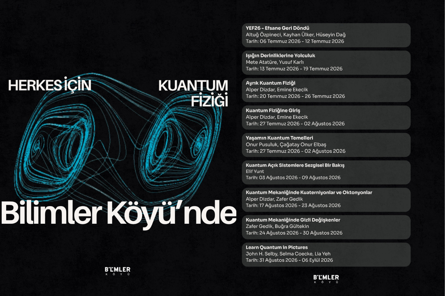 Herkes için Kuantum Fiziği Bilimler Köyü'nde